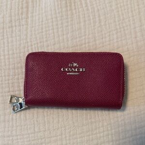 Coach Maroon Zip Wallet